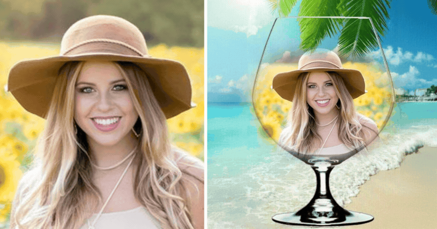 Decorate Your Photo With Summer Glass Frame!