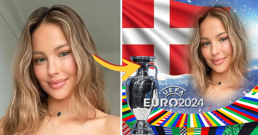 Lav dit UEFA Europamesterskabsbillede for at st&oslash;tte Danmark!