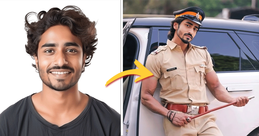 Make Handsome Photo As A Policeman