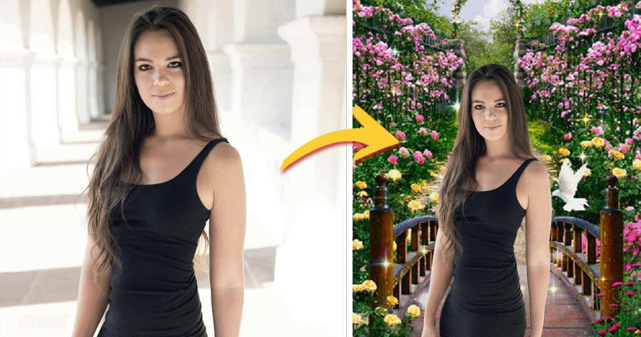 Erstellen Sie erstaunliche Poster mit Gartenhintergr&uuml;nden