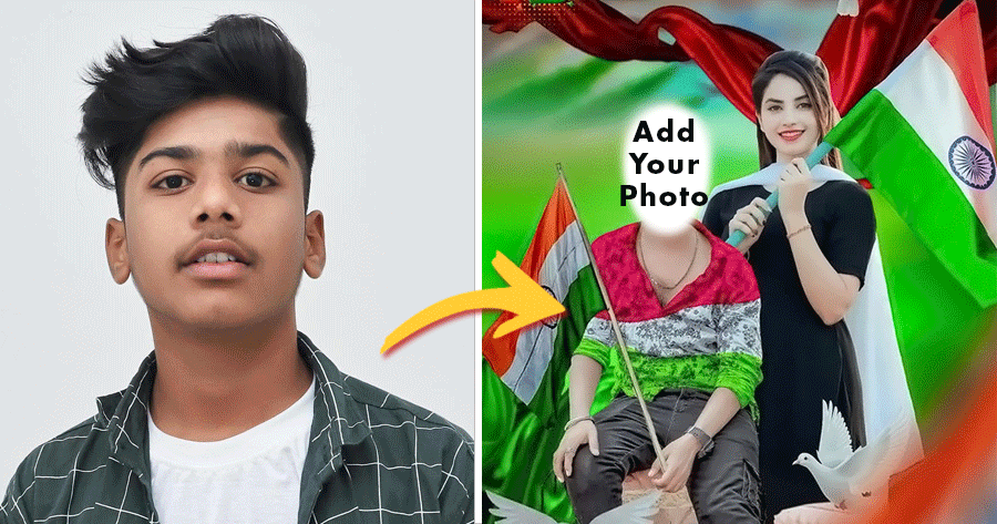 Generate Your Couple Photo With Indian Flag Background