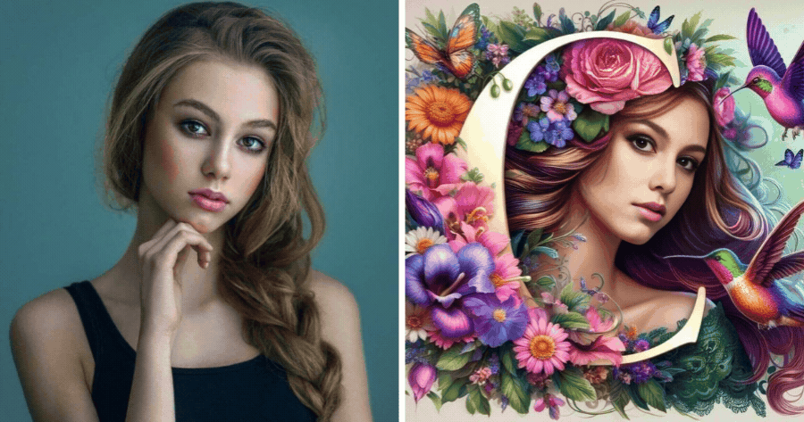 Create Your Artistic Lettering Flower Photo