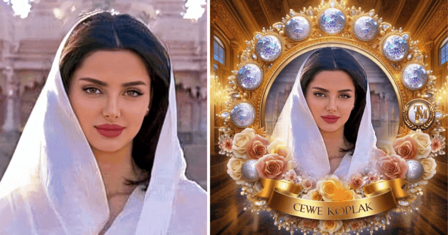 🌟 Add Your Photos To Luxurious Golden Circle Frame