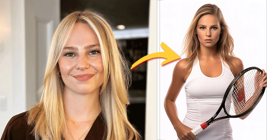 Laden Sie Ihr Tennisfoto hoch und erhalten Sie es