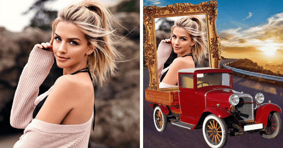 Enhance Your Photo With This Old-Classic Car Frame!