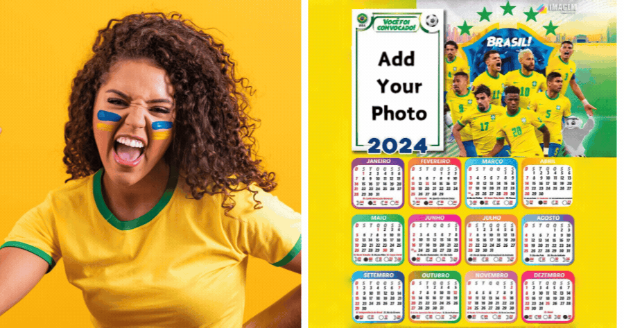 📆 Create Your 2024 Calendar Photo To Support Brazil!