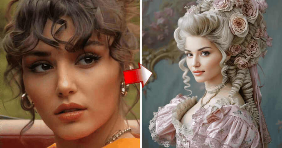 Generate Your Photo With Vintage Rococo Dress