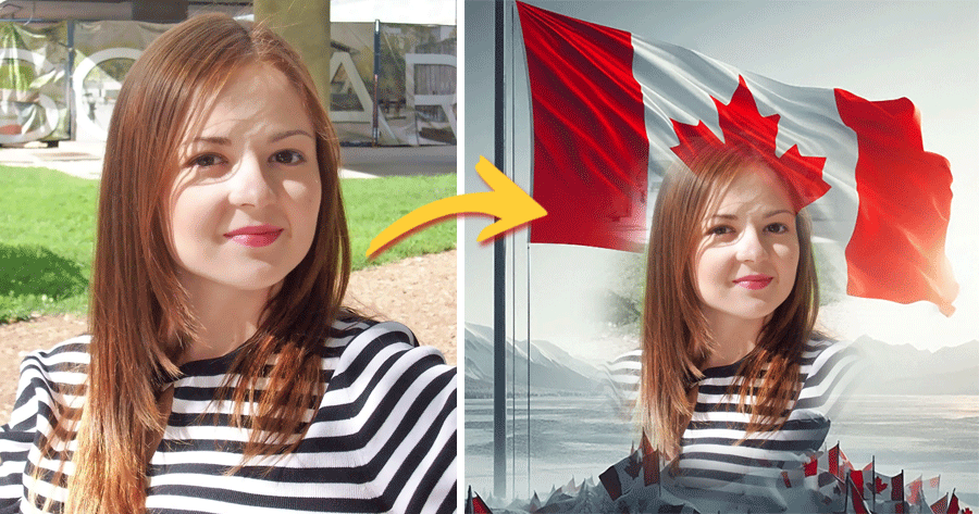 Generate Your Labour Day Photo With Canada Flag