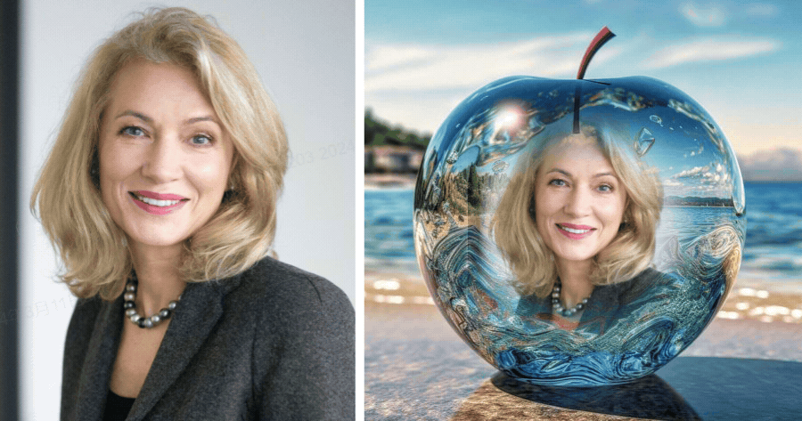 Add Your Photo Within A Crystal Apple