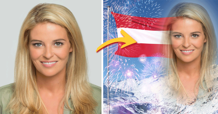 F&uuml;gen Sie Ihre Fotos hinzu, um den &ouml;sterreichischen Nationalfeiertag zu feiern