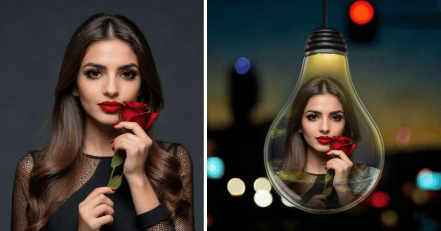 Add Your Photo Inside A Beautiful Light Bulb For Free!