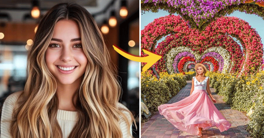 Transform Your Photo At Dubai Miracle Garden