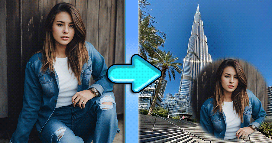 Edit Your Photo With This Burj Khalifa Frame!