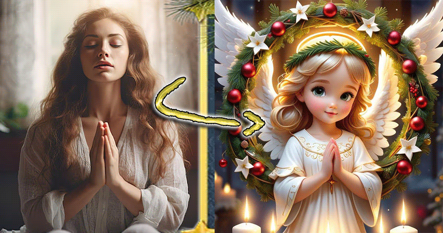 Torne-se um anjo de Natal fofo com este filtro!