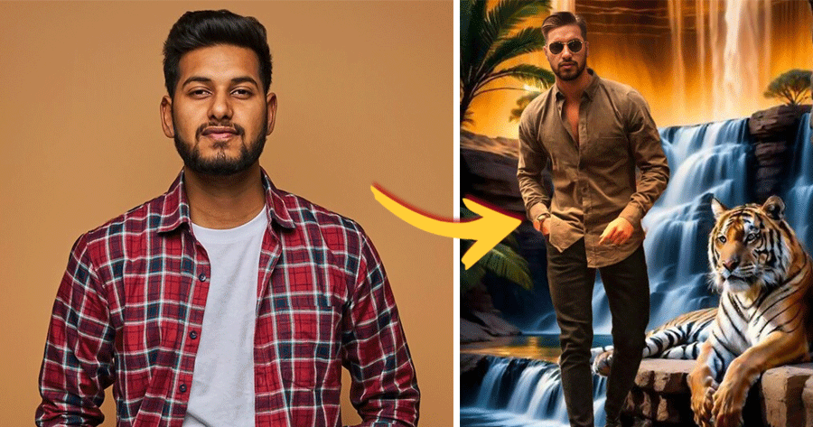 Try The New Waterfall Effects With A Tiger