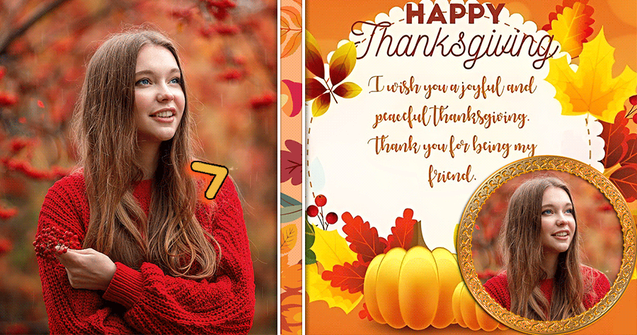 Make Your Personal Thanksgiving Greeting Wishes Card