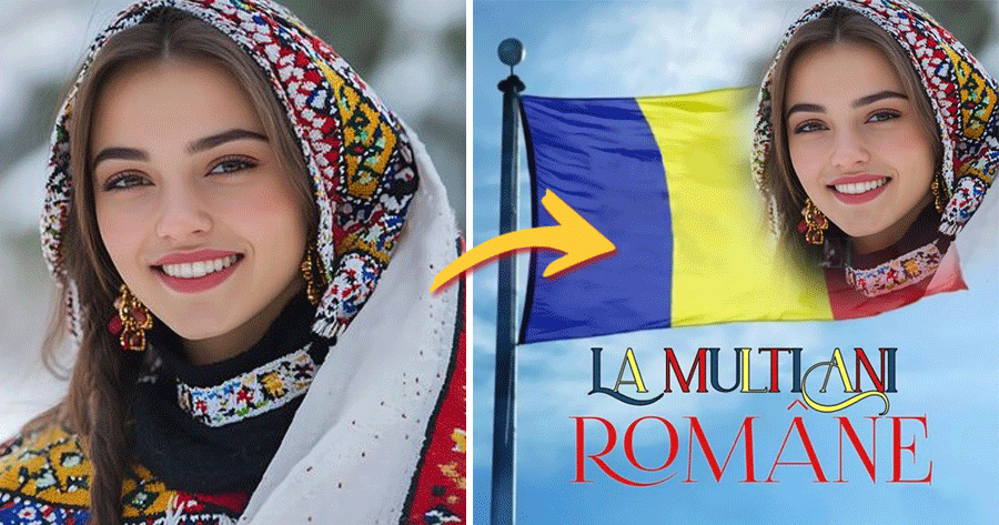 Generate Your Flag Photo For Romania National Day Holiday