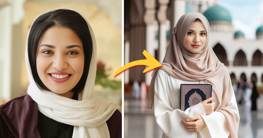 Generate Your Hijab Photo With The Quran