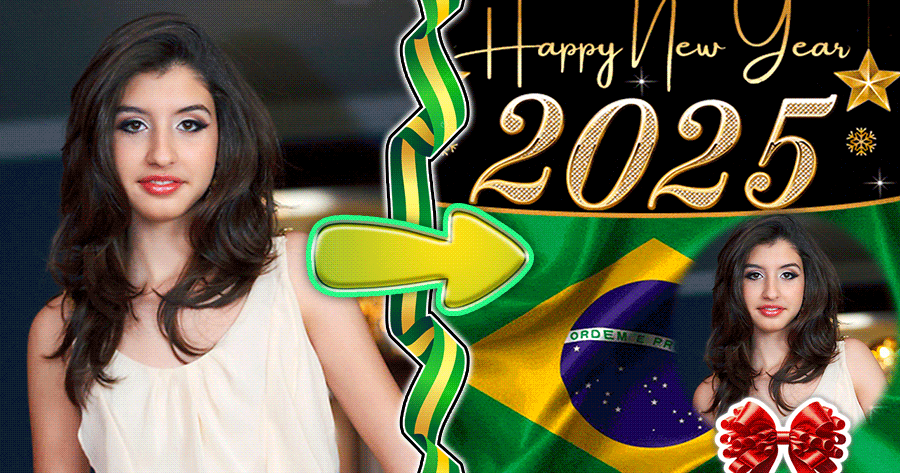 Celebrate Brazil&rsquo;s Flag With A New Year 2025 Frame!