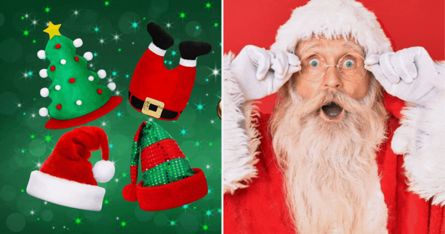 Santa Claus Has A Message For You! Choose A Christmas Hat To Receive!