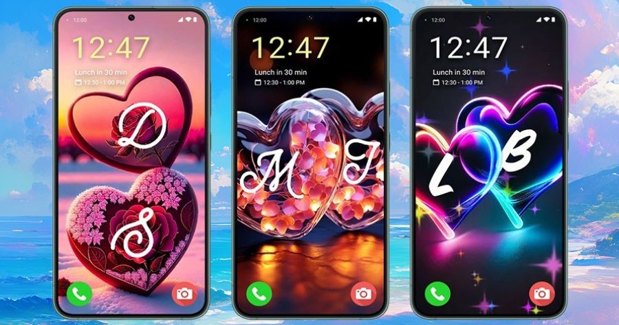 Free Download ! Create Your Love Initials Background Wallpaper Here!