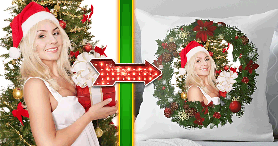 Cuddle Up With This Christmas Wreath Pillow Frame 🎄