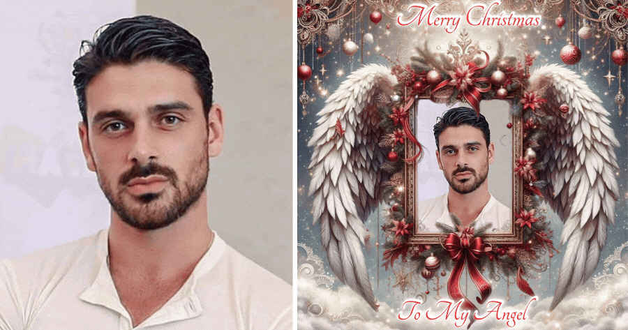 Create Your New Avatar With Christmas Angel Wings Frame!
