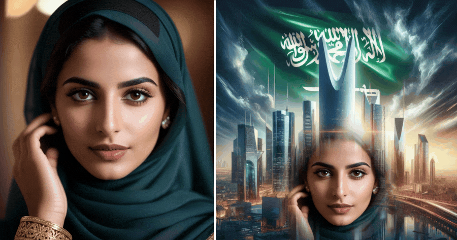 Pose In The Wonderful View Of Riyadh Next To The Flag! 🇸🇦