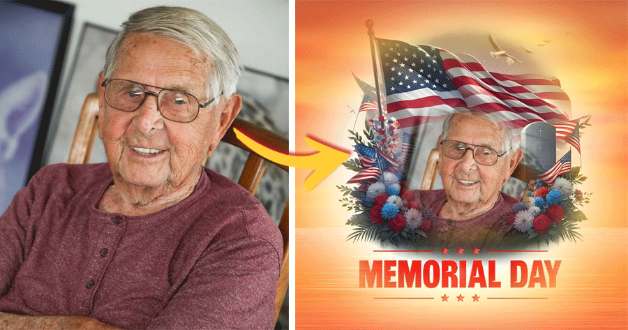 Honor Their Sacrifice With Courageous Soldier Frame To Your Photo!