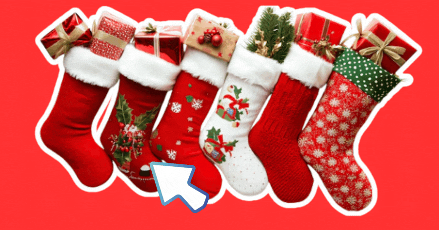 Velg julestrømper for å se hvem som forbereder en overraskelse for deg.