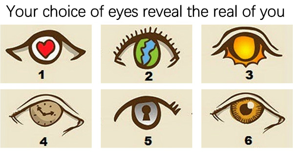 Your choice of eyes reveal the real of you