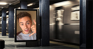 How will you be shown on the subway billboard?