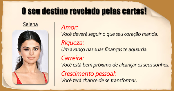 Esta carta revelar&aacute; o destino que te aguarda!