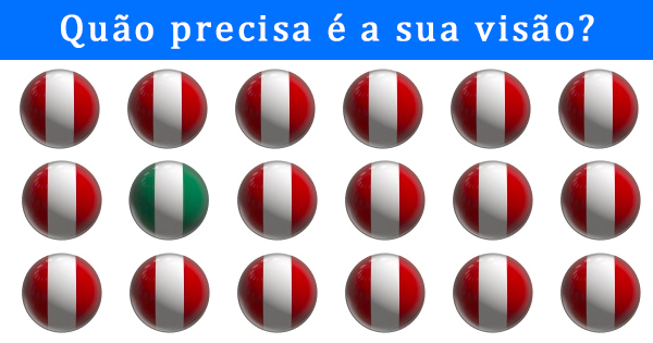 Este teste ir&aacute; determinar qu&atilde;o precisa &eacute; a sua vis&atilde;o!
