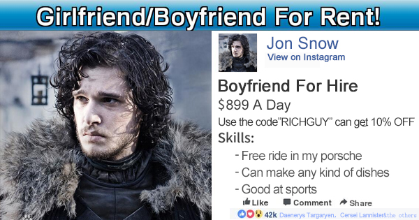 Girlfriend/Boyfriend For Hire