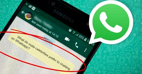 What do male celebs prefer to chatting on Whatsapp?