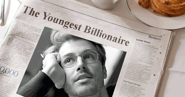 The youngest billionaire? Look! You are in the newspaper!