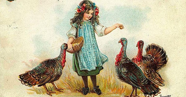 Aqui est&aacute; um cart&atilde;o vintage especial do Dia de A&ccedil;&atilde;o de Gra&ccedil;as!