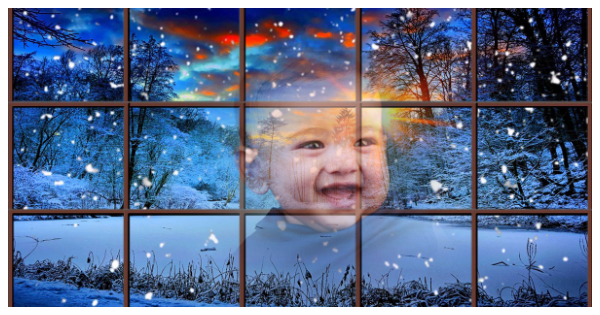 You look like a Snow Angel on the window