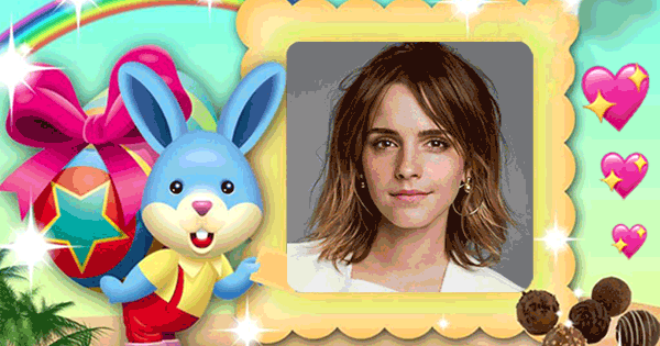 Happy Easter frame with your best photo, make yours!