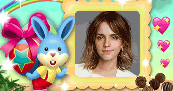 A moldura de Feliz P&aacute;scoa com a sua foto, ganhe j&aacute; a sua!