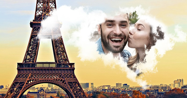 Crie sua foto rom&acirc;ntica na Torre Eiffel!