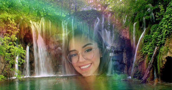 Como voc&ecirc; ficaria na cachoeira de arco-&iacute;ris?