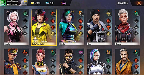 Which Free Fire Character Are You?