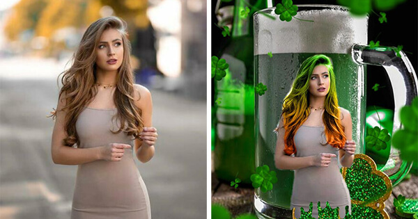 Let`s See Your Green Beer Photo With Spring Frame