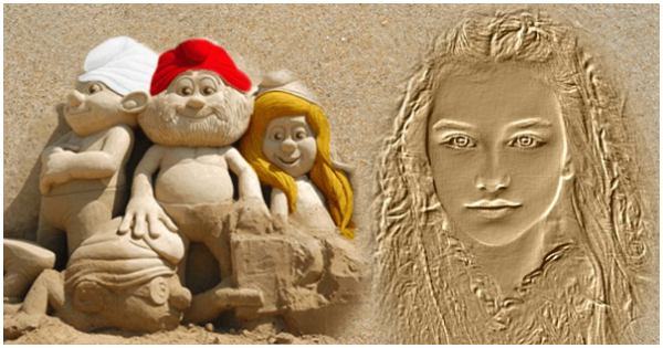 Make Yourself Beautiful With Sand Art Effect
