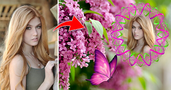 Crie a sua foto fofa com ador&aacute;veis flores 