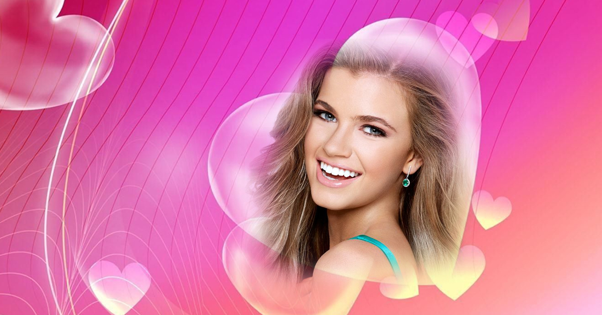 Veja sua foto com a cena do cora&ccedil;&atilde;o de amor BLING BLING, venha obter agora!