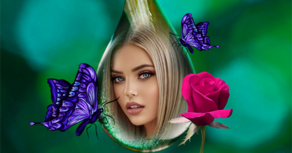 Like This Magic Dewdrops Attracting Butterfly Photo? Create Yours Now!