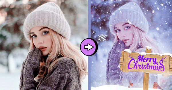 Share Your Snowy Christmas Photo With Friends|Free Download!